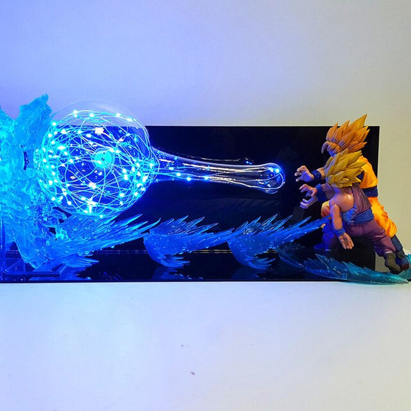 lamparas dragon ball z Goku Gohan Father Son VS Cell Kamehameha Lamp Led Lighting Dragon Ball Super Goku Cell Night Light DBZ