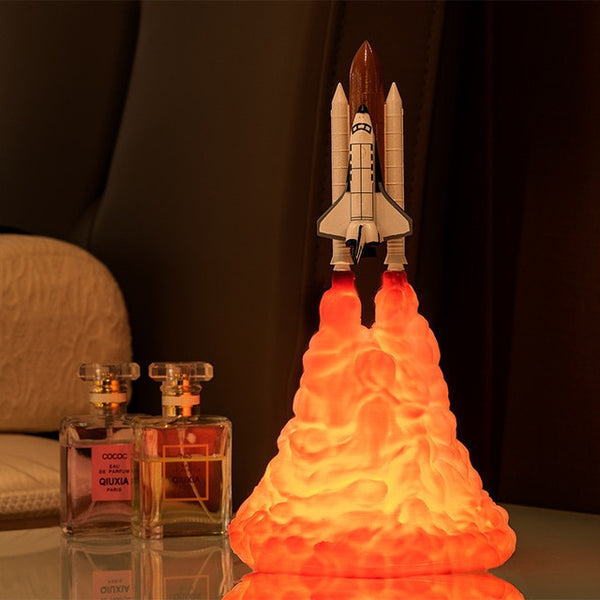 3D Printing Rocket Launch Explosion Night Light Lava Lamp Christmas Tree Decorations Moon Lamp Astronaut Hula Hoop Decoration