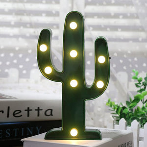 Led Night Light Lamp Lighting Children Cactus Shape String Lights Led Christmas Tree Decoration Lights Home Party Holiday